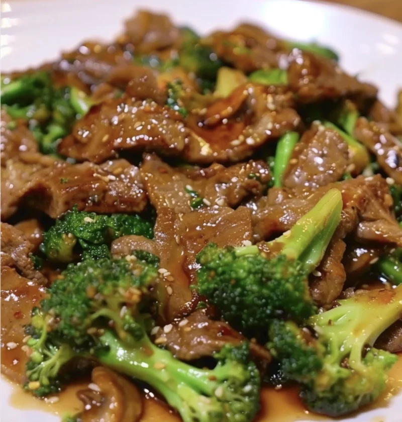 Classic Savory Garlic Beef Tender Broccoli Stirfry