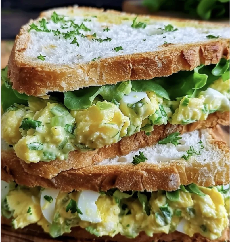 Creamy Avocado Egg Salad Sandwich