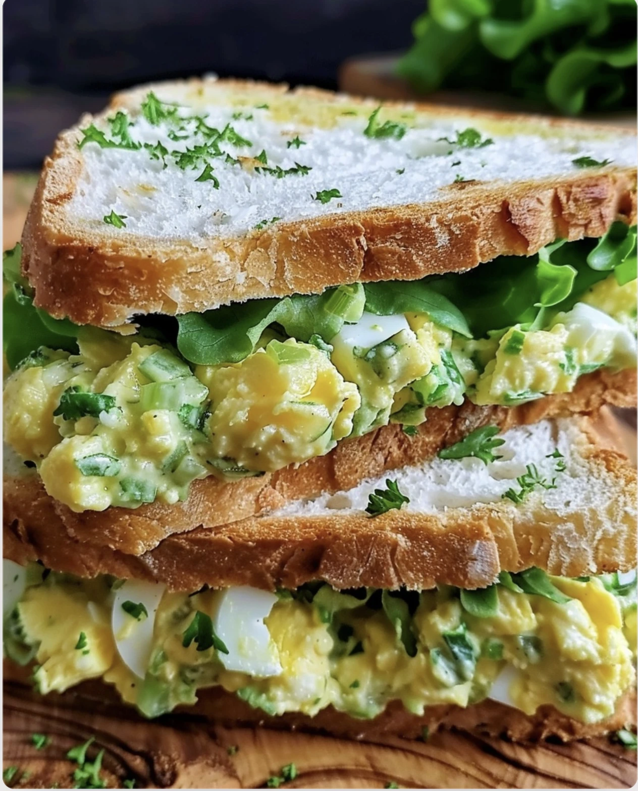 Creamy Avocado Egg Salad Sandwich