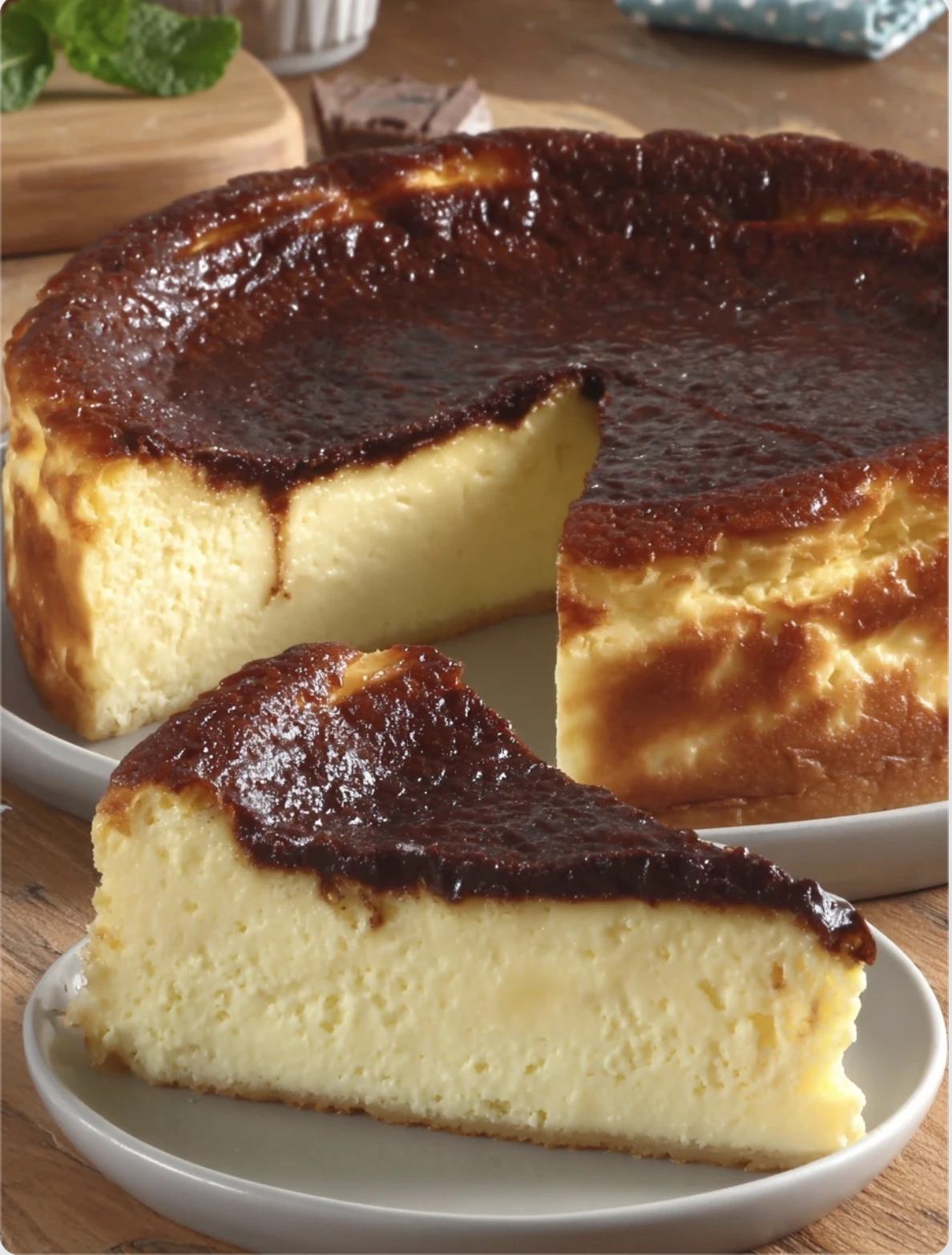 Creamy Basque Burnt Cheesecake