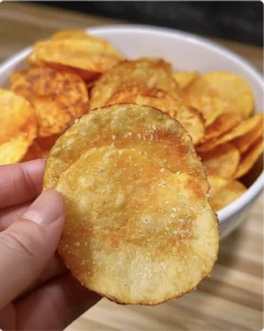 Crunchy Microwave Potato Chips