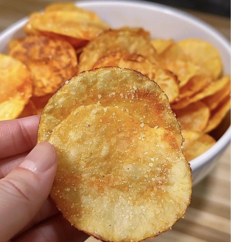 Crunchy Microwave Potato Chips