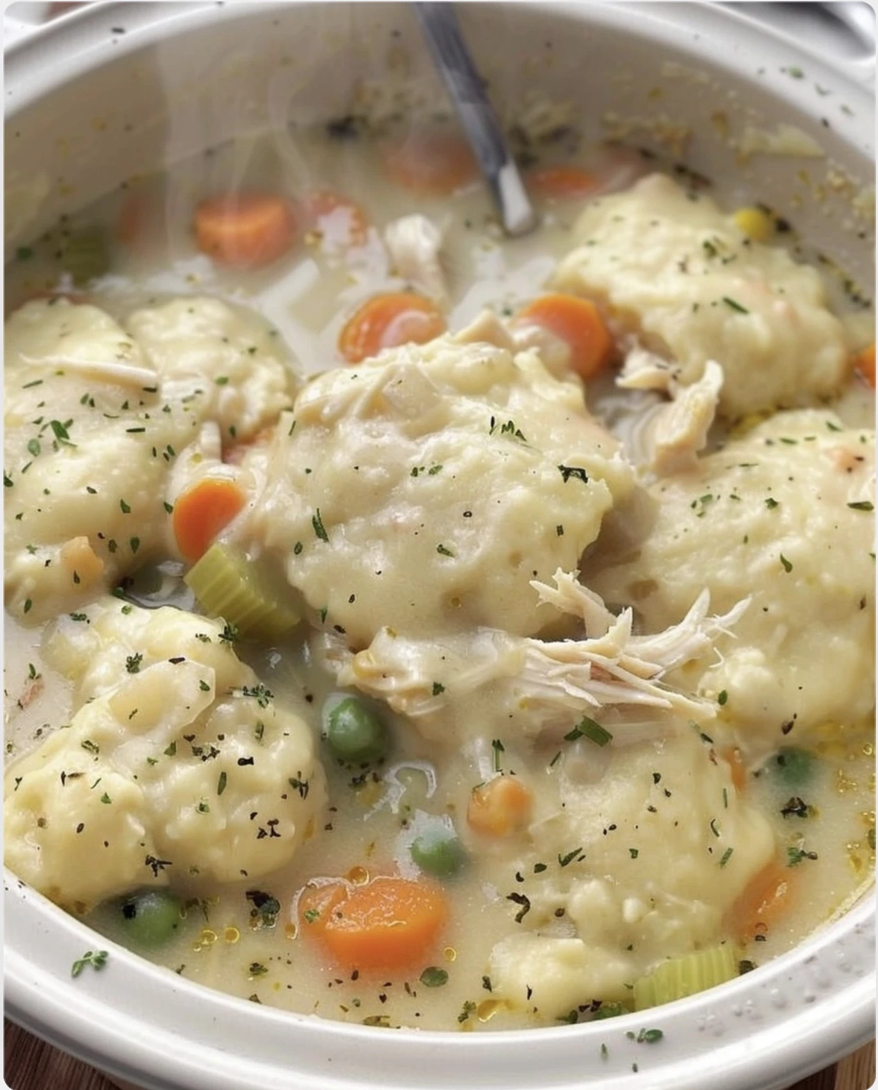 Easy Master Crock Pot Chicken and Dumplings