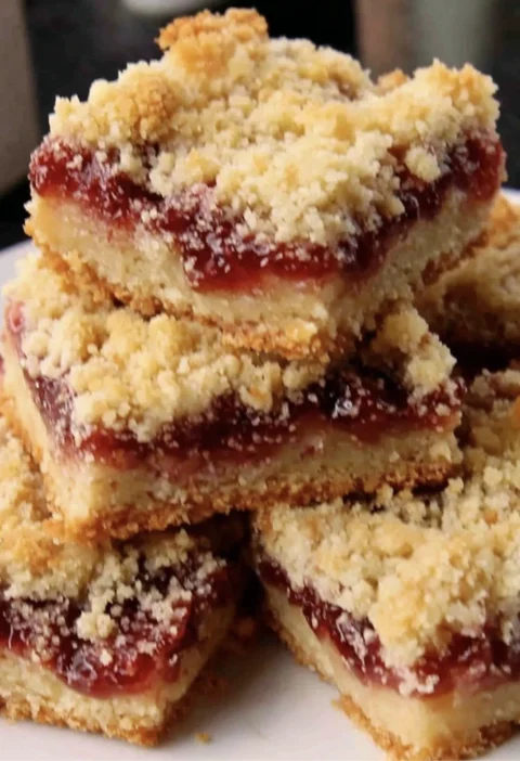 Jam Crumble Slice