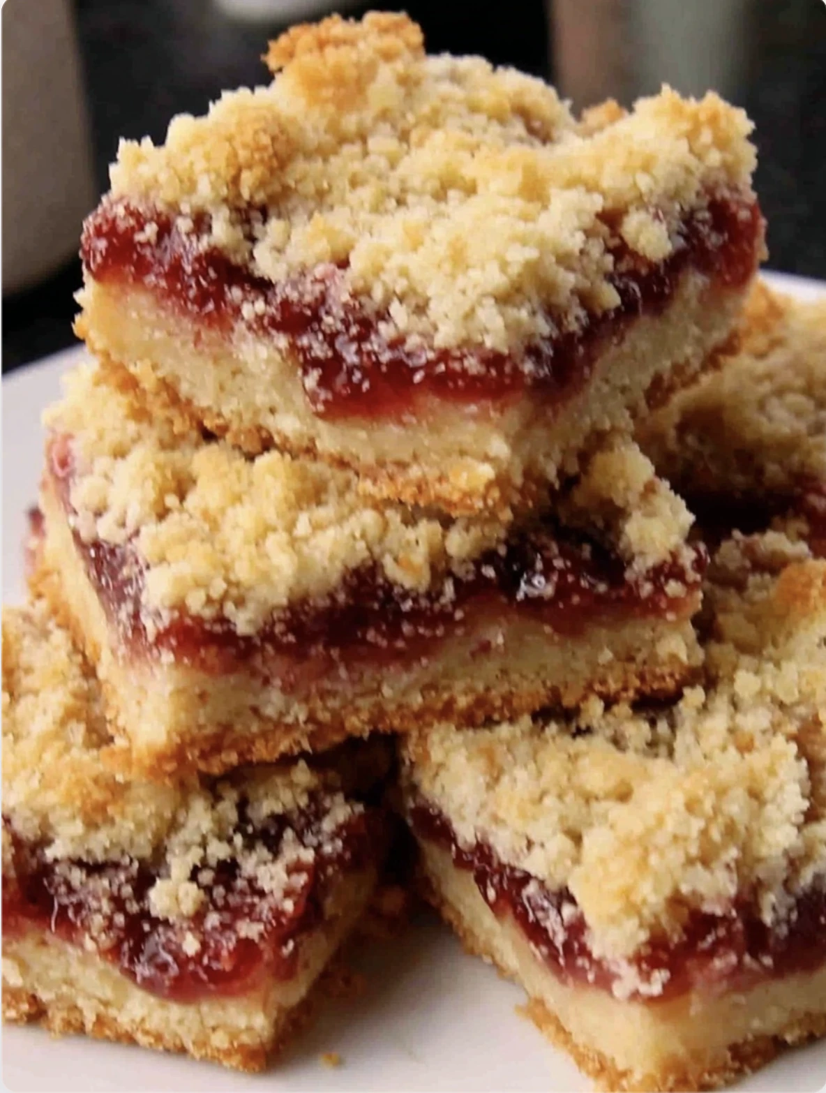 Jam Crumble Slice