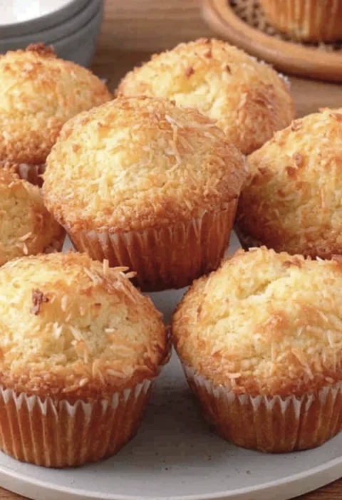 Soft Fluffy Coconutloaded Muffins