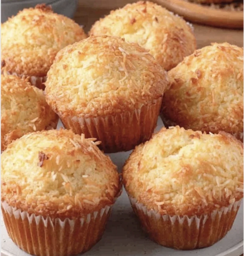 Soft Fluffy Coconutloaded Muffins