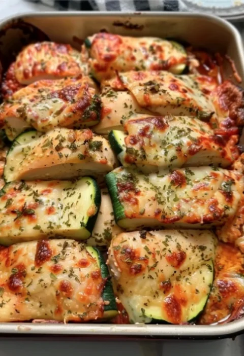 Baked Chicken and Zucchini