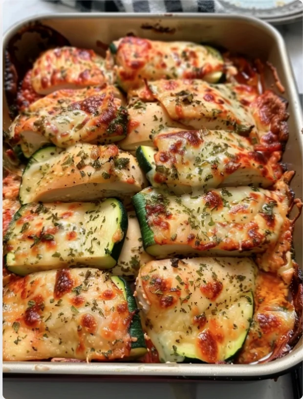 Baked Chicken and Zucchini