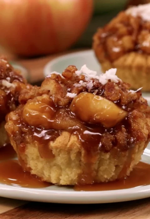 Caramel Apple Pie Cookie Cups