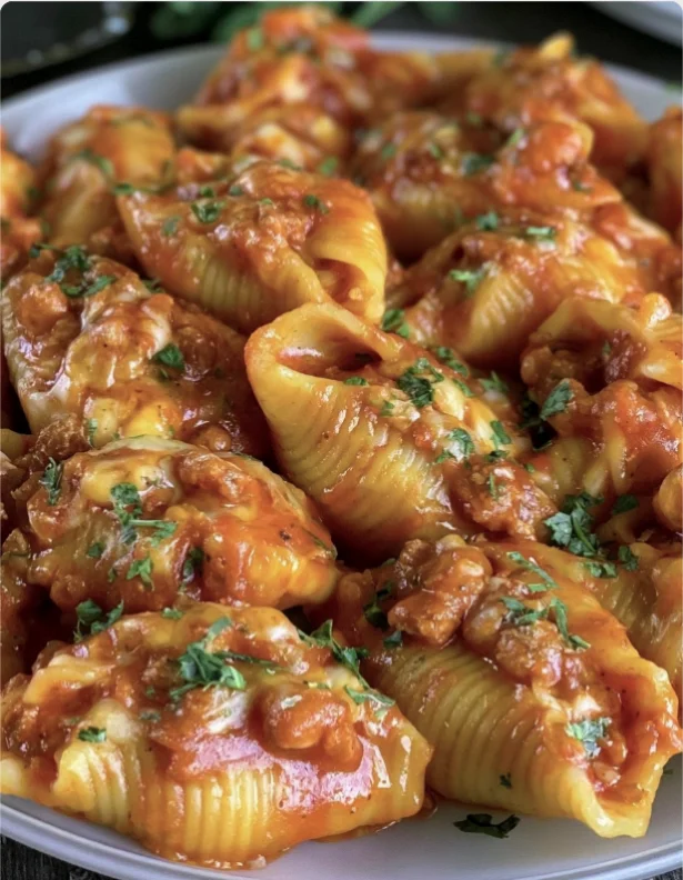 Cheesy Beef Stuffed Shells
