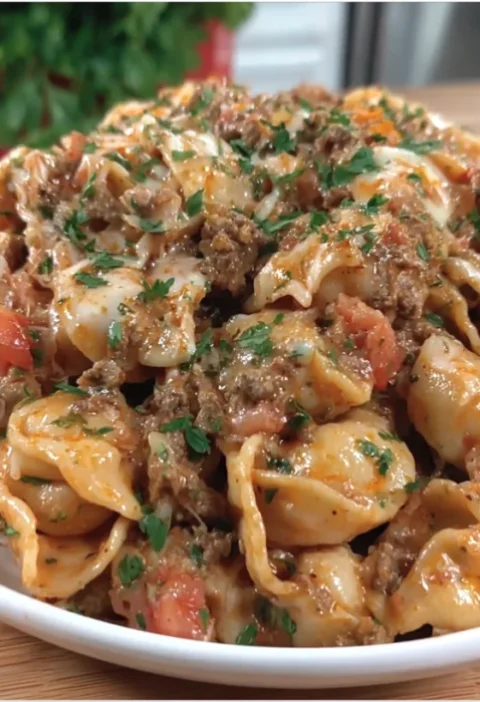 Cheesy Beef Taco Pasta