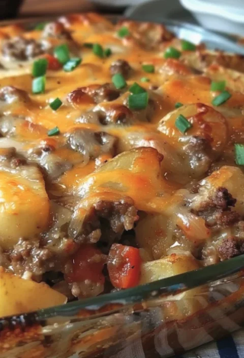 Classic Southern Hamburger & Potato Casserole