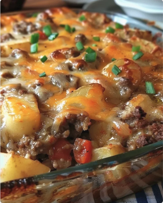 Classic Southern Hamburger & Potato Casserole