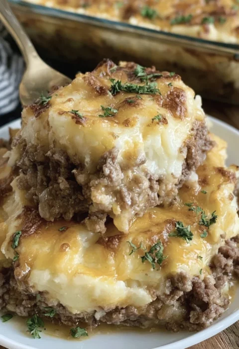 Cozy Easy Potato Hamburger Casserole