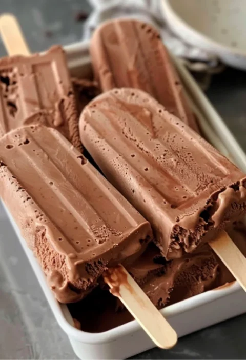 Creamy Chocolate Popsicles