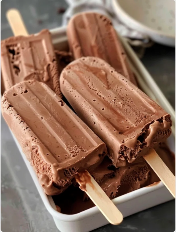 Creamy Chocolate Popsicles