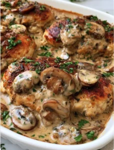Creamy Mushroom Chicken Bake