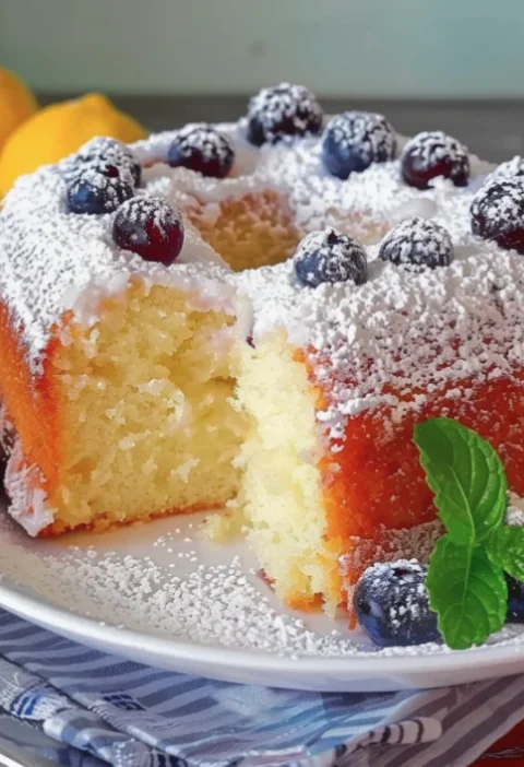 Lemon Blueberry Sour Cream Pound Cake
