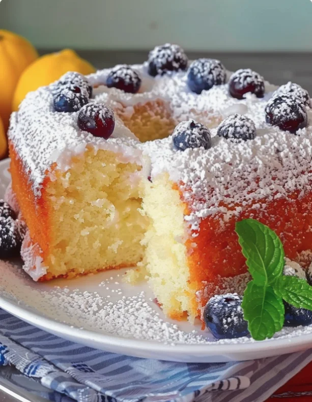 Lemon Blueberry Sour Cream Pound Cake