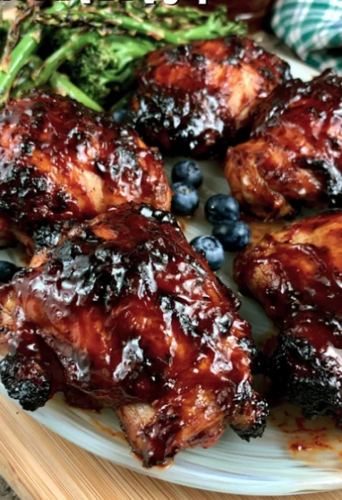 Blueberry BBQ Chicken Thighs