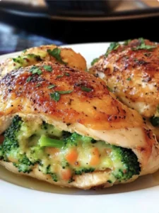 Broccoli cheddar stuffed chicken
