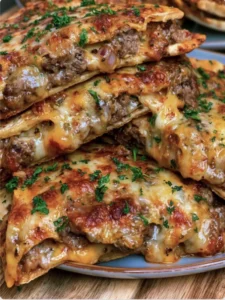 Cheeseburger Quesadilla Bake