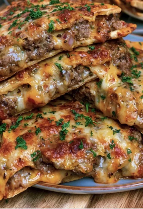 Cheeseburger Quesadilla Bake