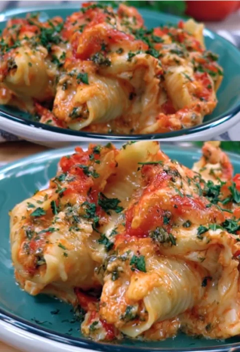 Chicken Parmesan Stuffed Shells