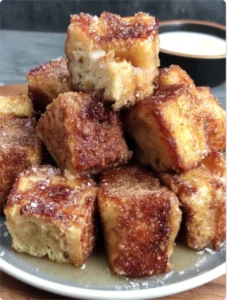 Cinnamon Roll French Toast Bites