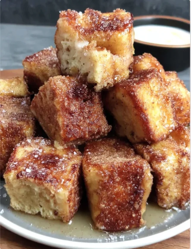 cinnamon roll french toast bites