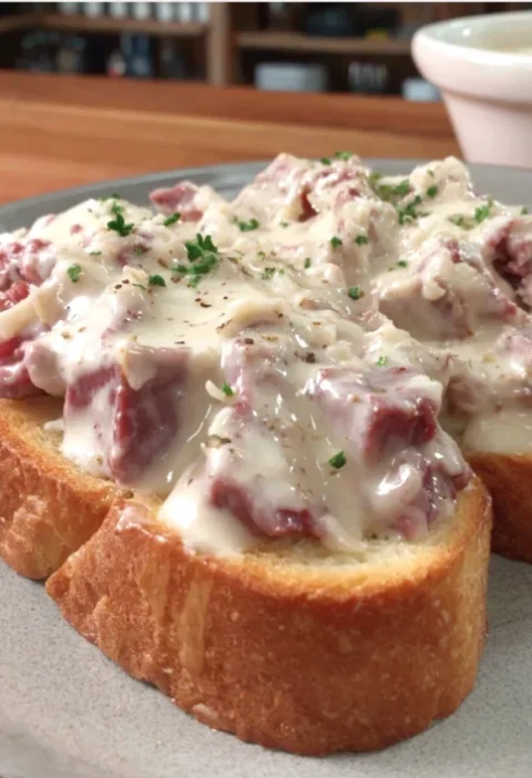 creamed chipped beef on toast
