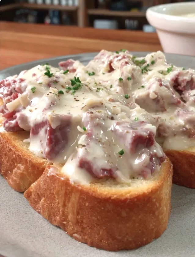 creamed chipped beef on toast