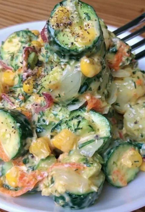 Creamy Marinated Vegetable Salad