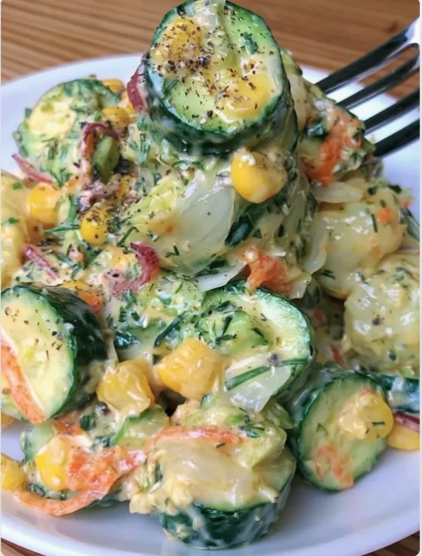 Creamy Marinated Vegetable Salad