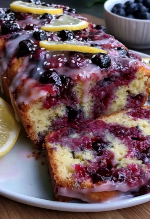 Glazed Blueberry Lemon Loaf