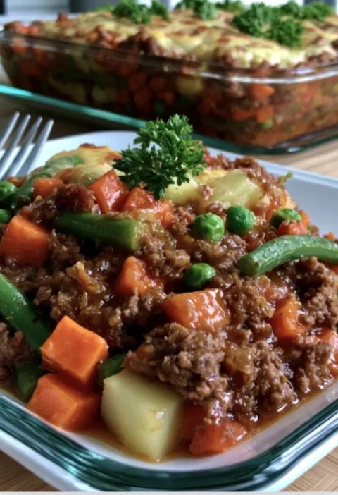Ground Beef & Vegetable Bake