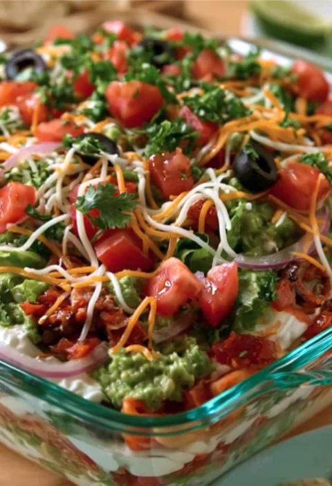 Old Fashioned 7-Layer Dip Recipe