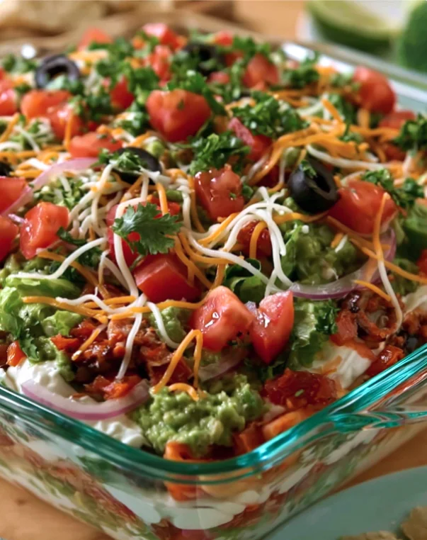 Old Fashioned 7-Layer Dip Recipe