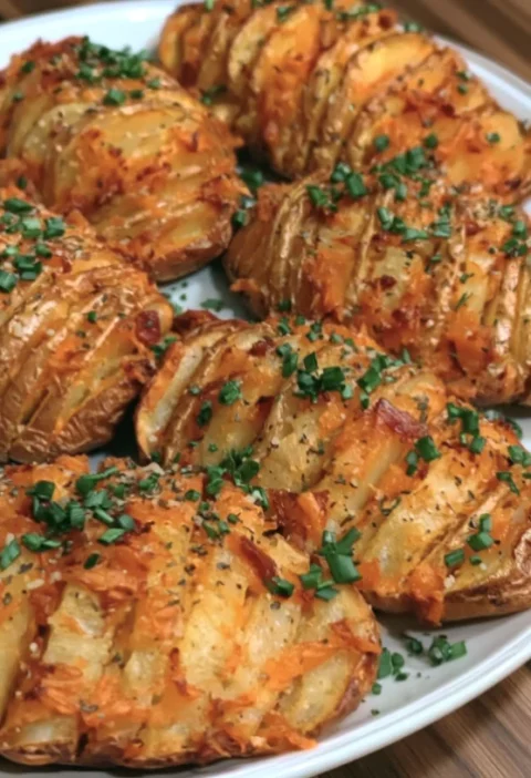 sliced baked potatoes