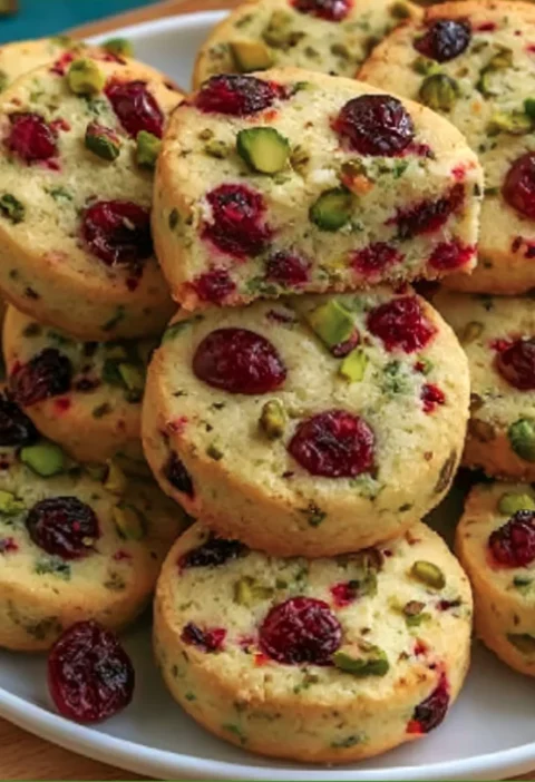 Cranberry & Pistachio Refrigerator Cookies
