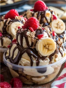 Homemade No-Bake Banana Split Cheesecake Bites