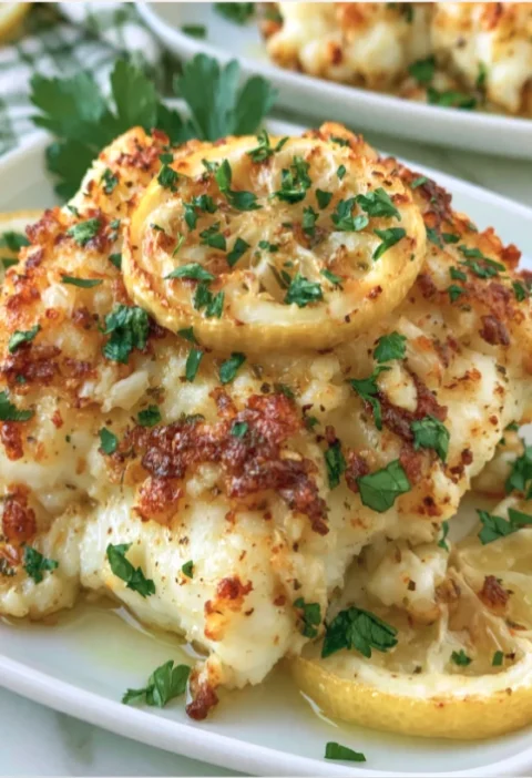 Lemon Garlic Baked Cod