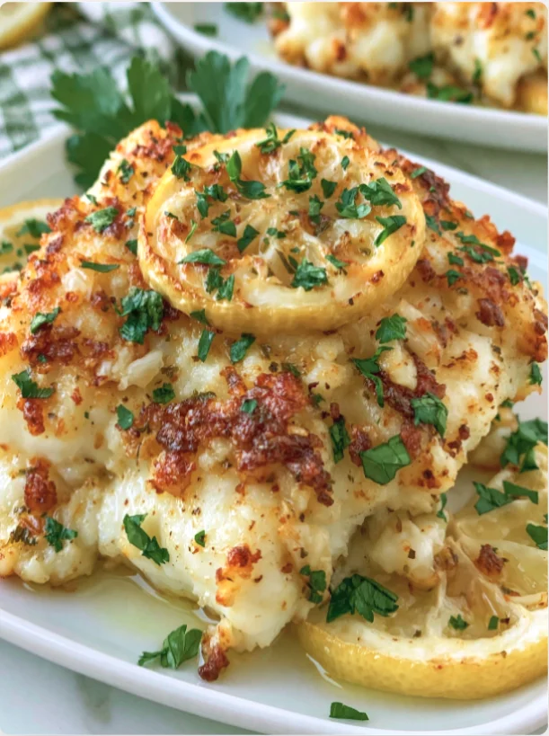 Lemon Garlic Baked Cod