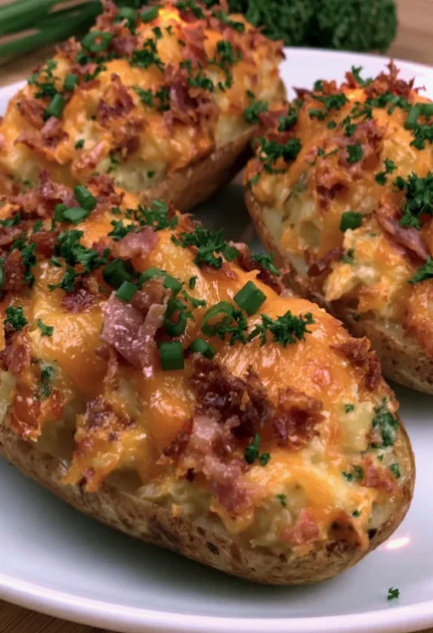Twice Baked Loaded Potatoes
