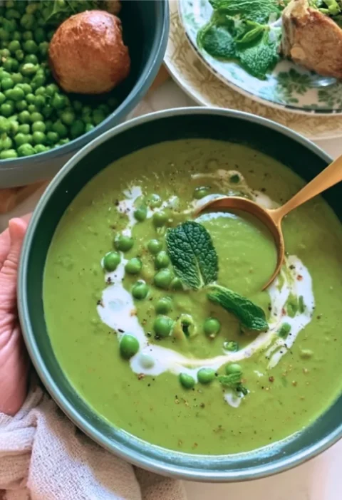 Chilled Pea and Mint Soup