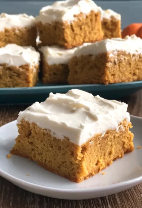 Cream Cheese Frosting Pumpkin Bars