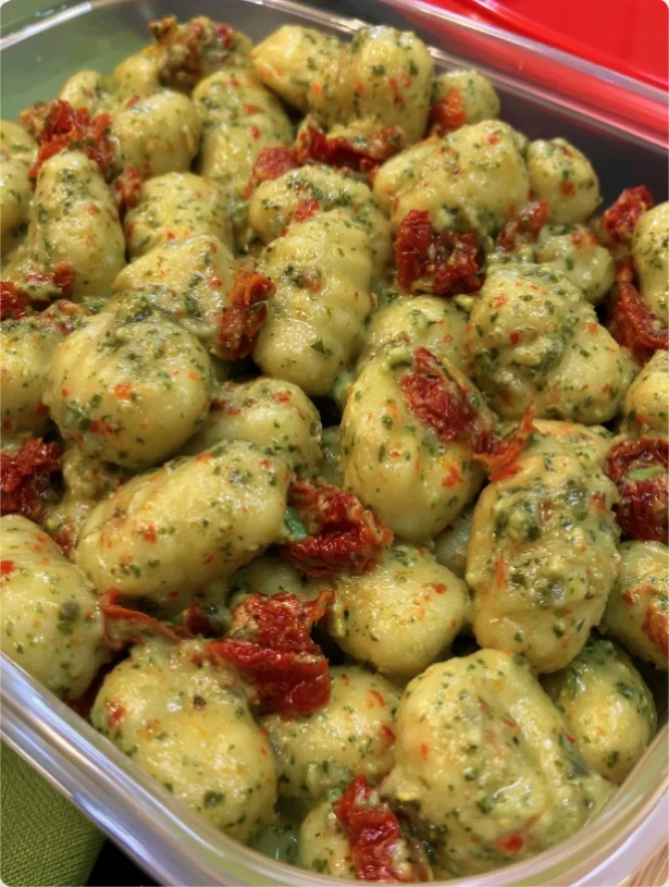 Creamy Pesto Gnocchi with Sun-Dried Tomatoes