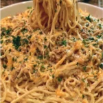 Homemade Cheesy Baked Spaghetti