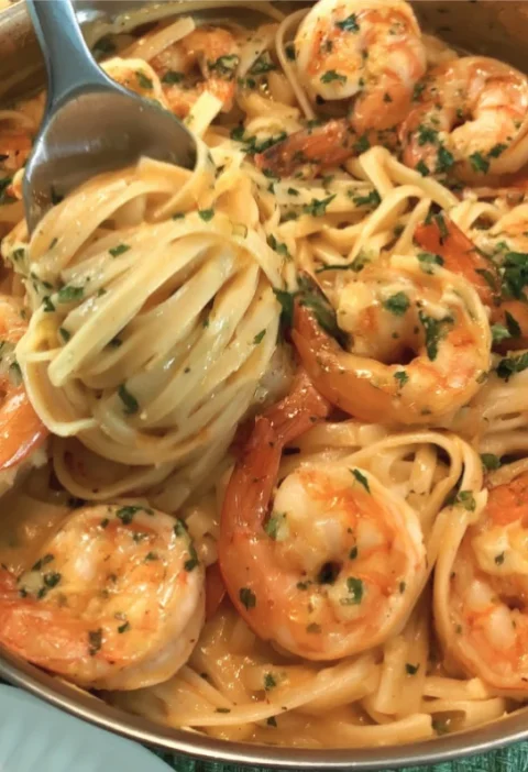 Garlic Lemon Butter Shrimp Pasta